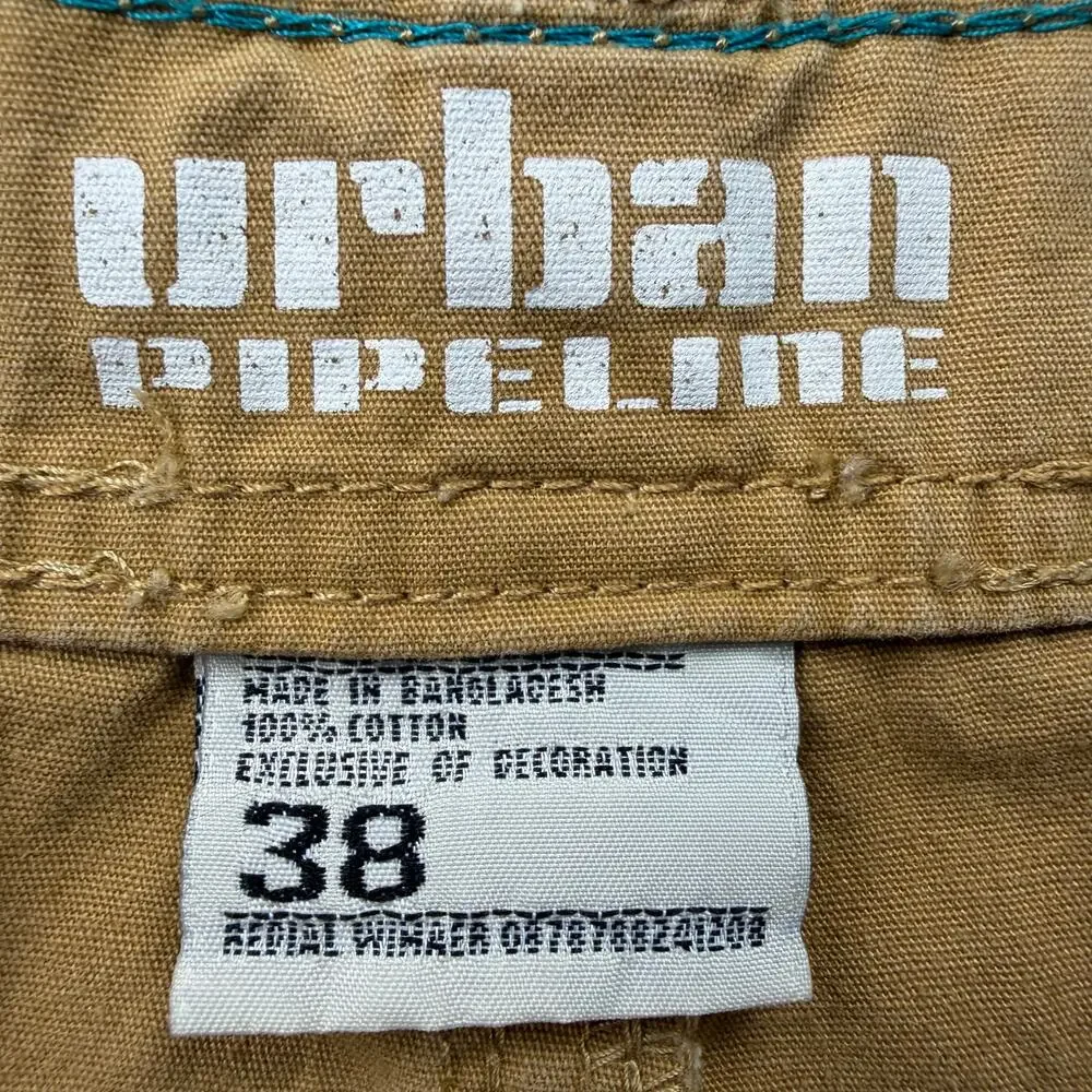 Urban pipeline cargo shorts, men’s 38 classic link light brown flat print